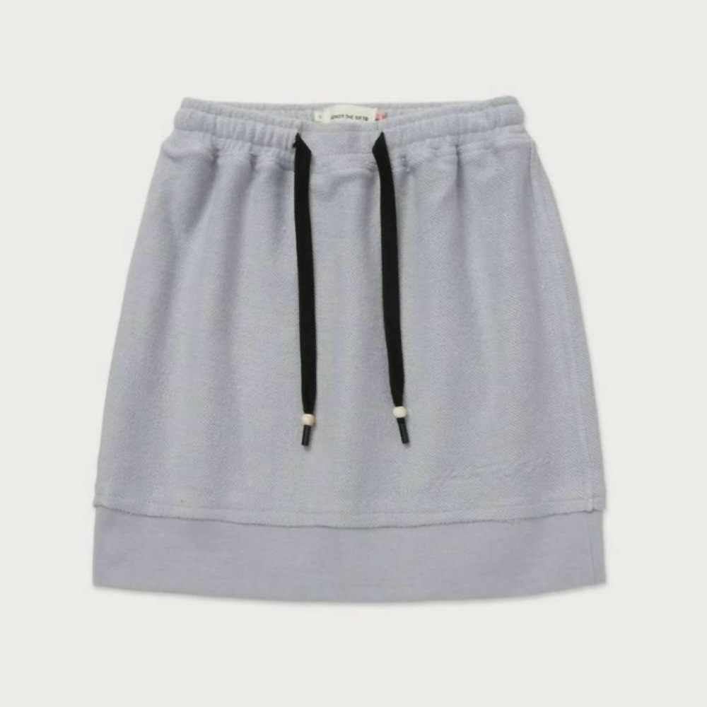 NWT HONOR THE GIFT Terry Skirt in Stone, Size Large